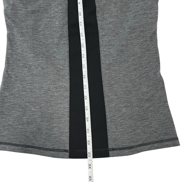 NYDJ Seamed Trainer Tank With Shelf Bra Dark Heather Grey & Black XS NWT - Picture 6 of 11